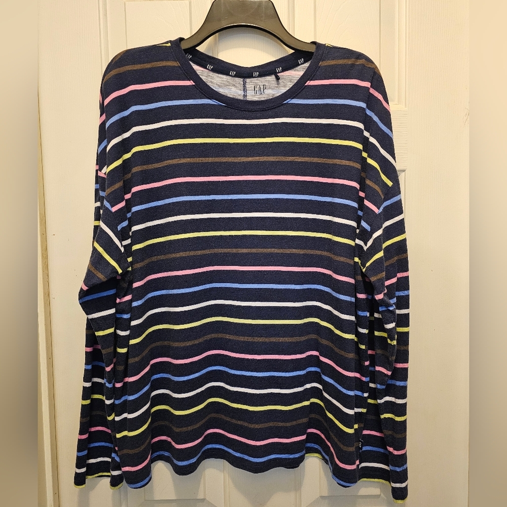 GAP Striped Long Sleeve Shirt - XXL